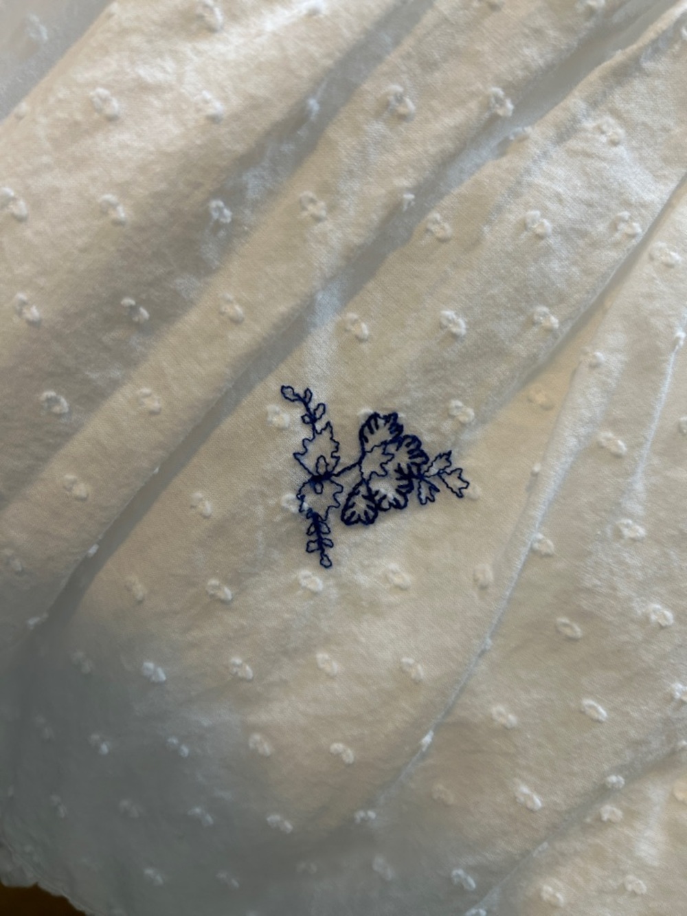Ralph Lauren White Maxi Skirt with Blue Floral Embroidery - Picture 3 of 6